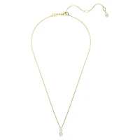 Stilla Attract pendant, Round cut, White, Gold-tone plated by SWAROVSKI