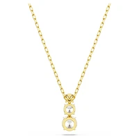 Stilla Attract pendant, Round cut, White, Gold-tone plated by SWAROVSKI