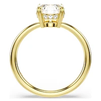 Stilla Attract cocktail ring, Round cut, White, Gold-tone plated by SWAROVSKI