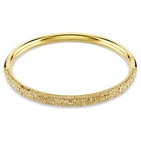 Sublima bangle, Snow pavé, White, Gold-tone plated by SWAROVSKI