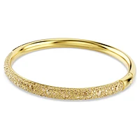 Sublima bangle, Snow pavé, White, Gold-tone plated by SWAROVSKI