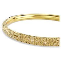 Sublima bangle, Snow pavé, White, Gold-tone plated by SWAROVSKI