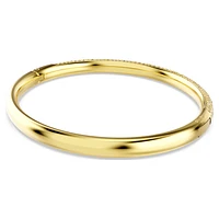 Sublima bangle, Snow pavé, White, Gold-tone plated by SWAROVSKI