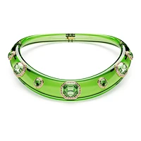 Choker, Mixed cuts, Green, Gold-tone plated by SWAROVSKI