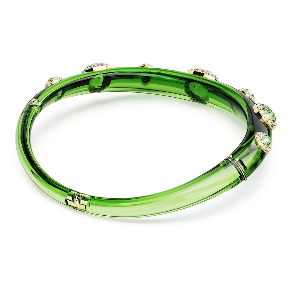 Choker, Mixed cuts, Green, Gold-tone plated by SWAROVSKI