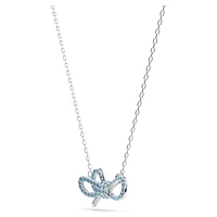 Lifelong Bow set, Bow, Blue, Rhodium plated by SWAROVSKI