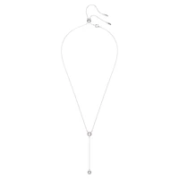 Attract Y necklace, Round cut, Pink, Rhodium plated by SWAROVSKI