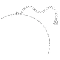 Bella V pendant, Round cut, Blue, Rhodium plated by SWAROVSKI