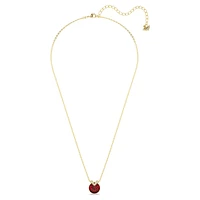 Bella V pendant, Round cut, Red, Gold-tone plated by SWAROVSKI