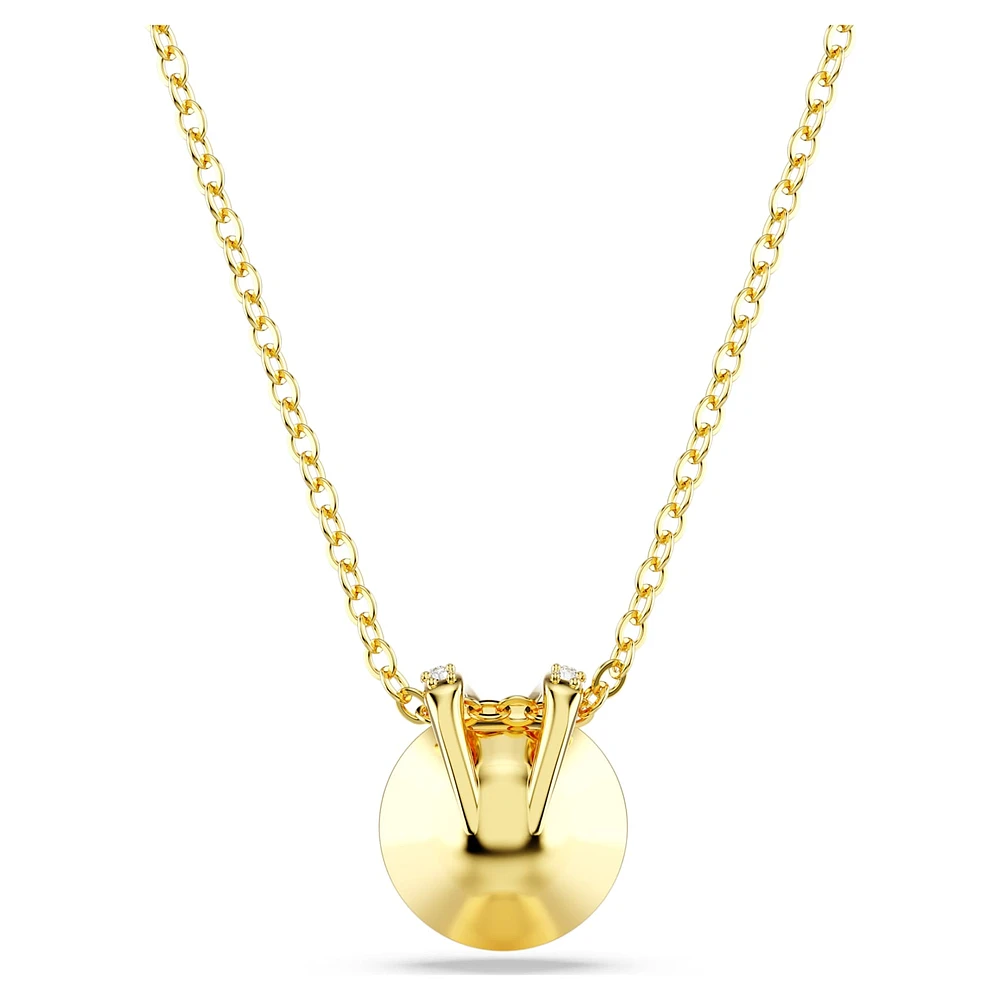 Bella V pendant, Round cut, Red, Gold-tone plated by SWAROVSKI