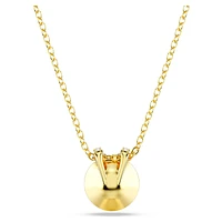 Bella V pendant, Round cut, Red, Gold-tone plated by SWAROVSKI