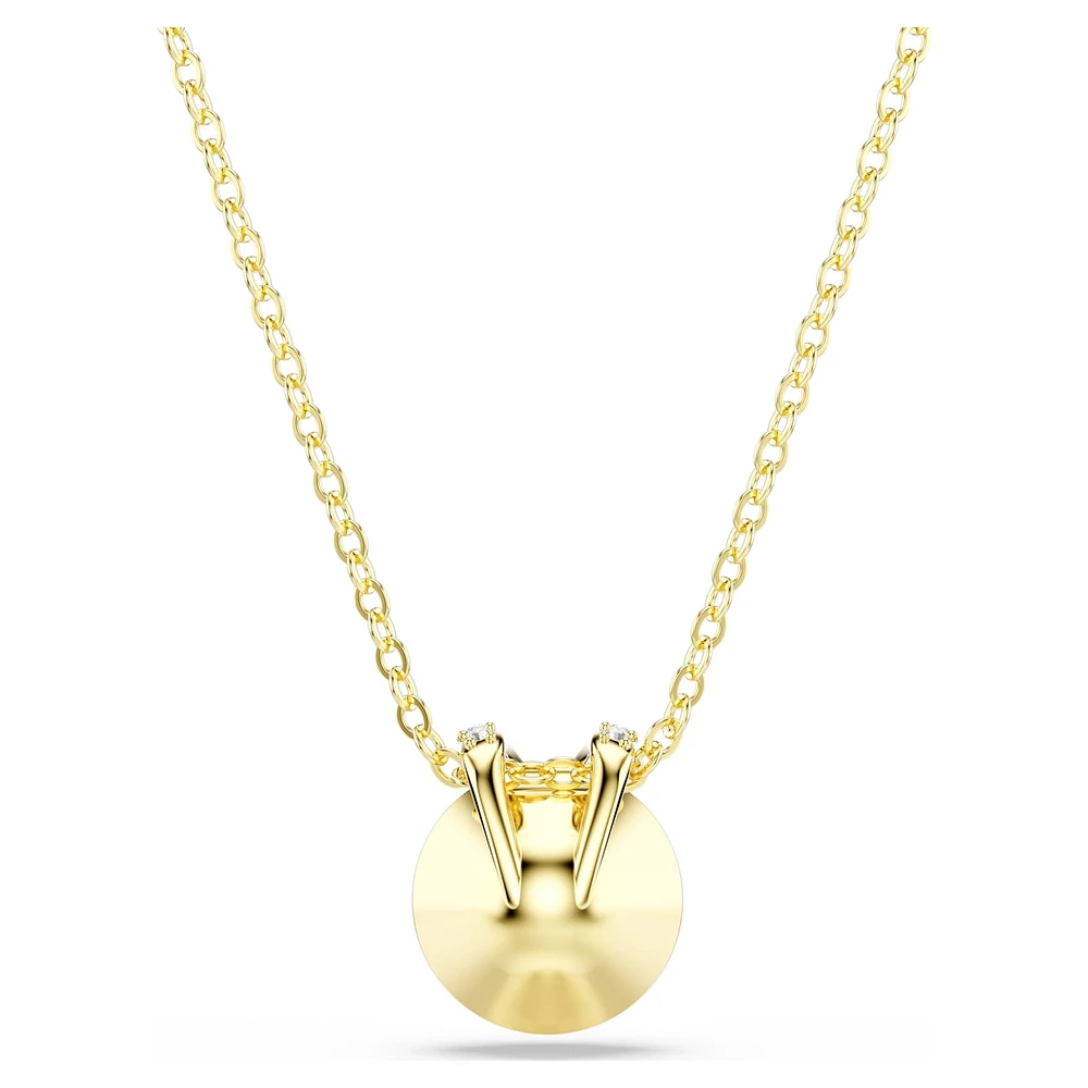 Bella V pendant, Round cut, Red, Gold-tone plated by SWAROVSKI