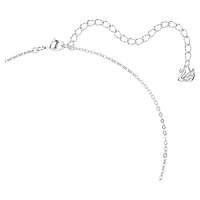 Bella V pendant, Round cut, Pink, Rhodium plated by SWAROVSKI