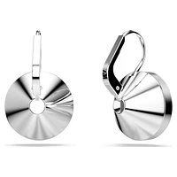 Bella drop earrings, Round cut, Pink, Rhodium plated by SWAROVSKI