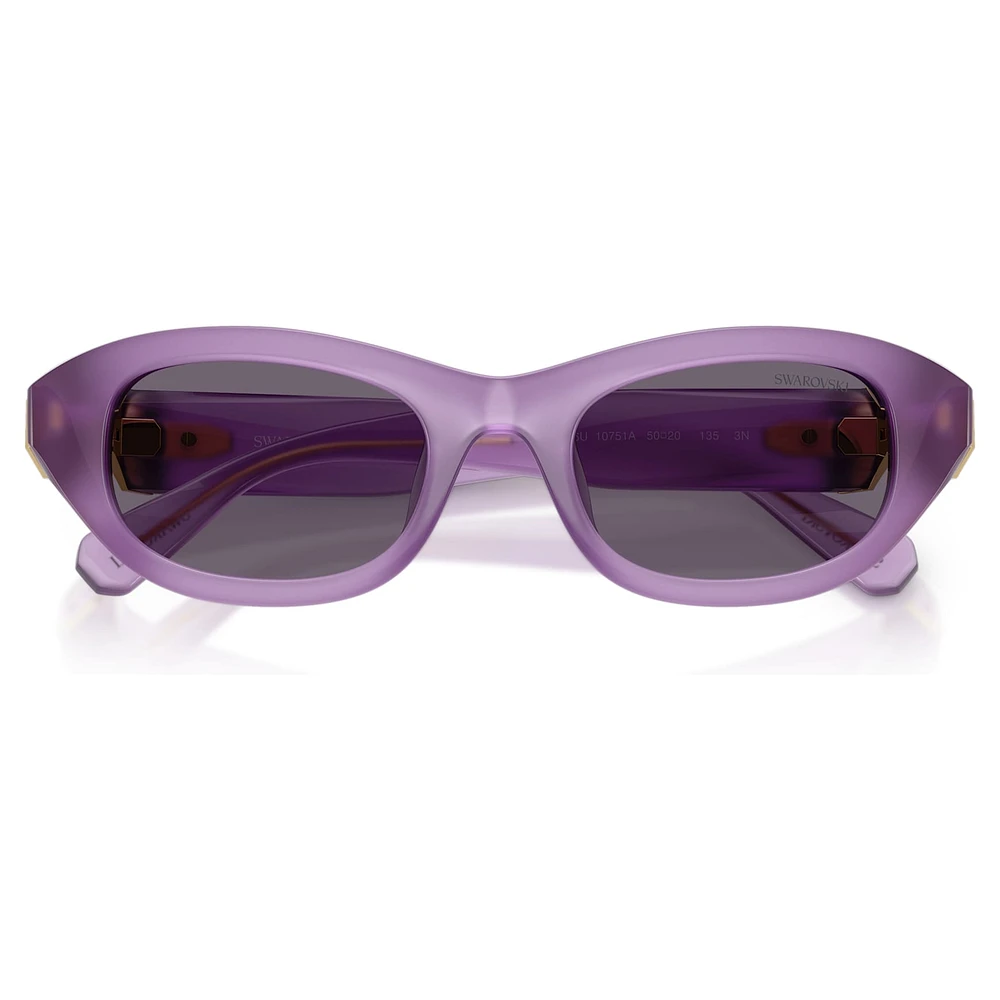 Sunglasses, Pillow shape, Purple by SWAROVSKI