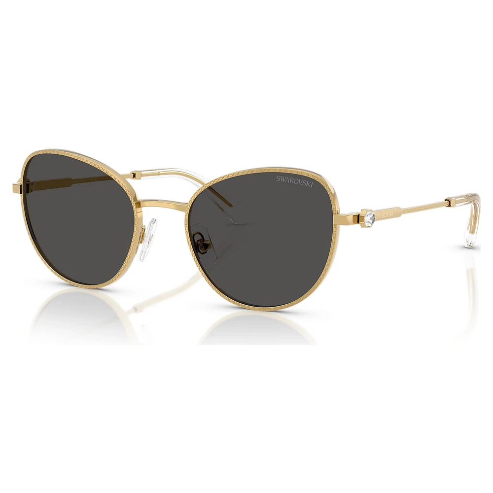 Sunglasses, Cat-Eye shape, Grey by SWAROVSKI