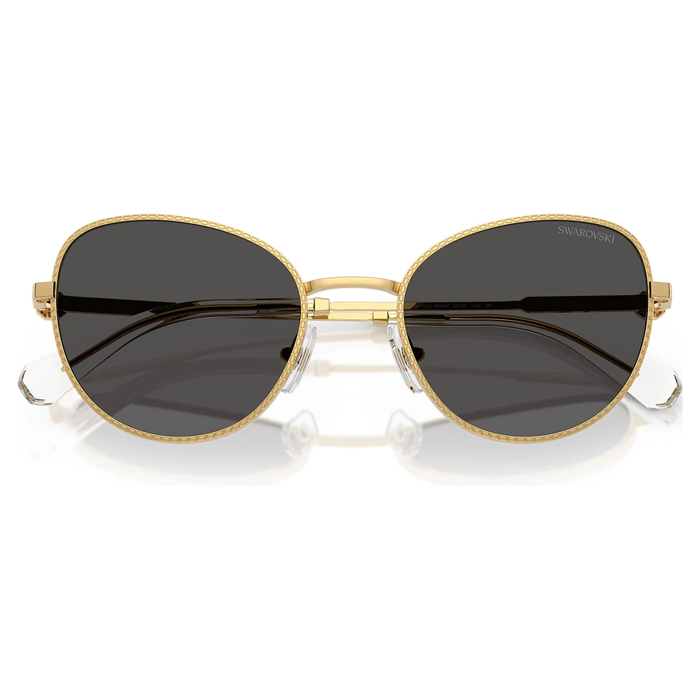 Sunglasses, Cat-Eye shape, Grey by SWAROVSKI