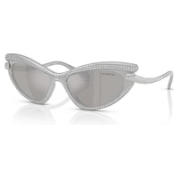 Sunglasses, Cat-Eye shape, Silver Tone by SWAROVSKI