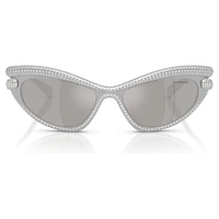 Sunglasses, Cat-Eye shape, Silver Tone by SWAROVSKI