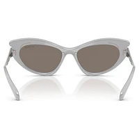 Sunglasses, Cat-Eye shape, Silver Tone by SWAROVSKI