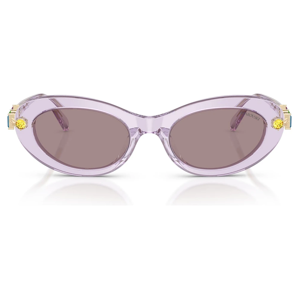 Sunglasses, Oval shape, Pink by SWAROVSKI