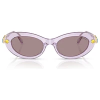 Sunglasses, Oval shape, Pink by SWAROVSKI