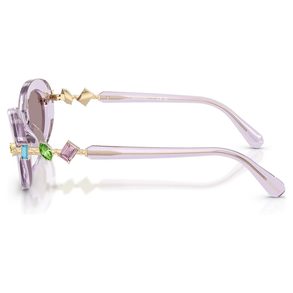 Sunglasses, Oval shape, Pink by SWAROVSKI