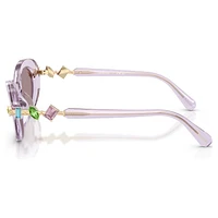Sunglasses, Oval shape, Pink by SWAROVSKI