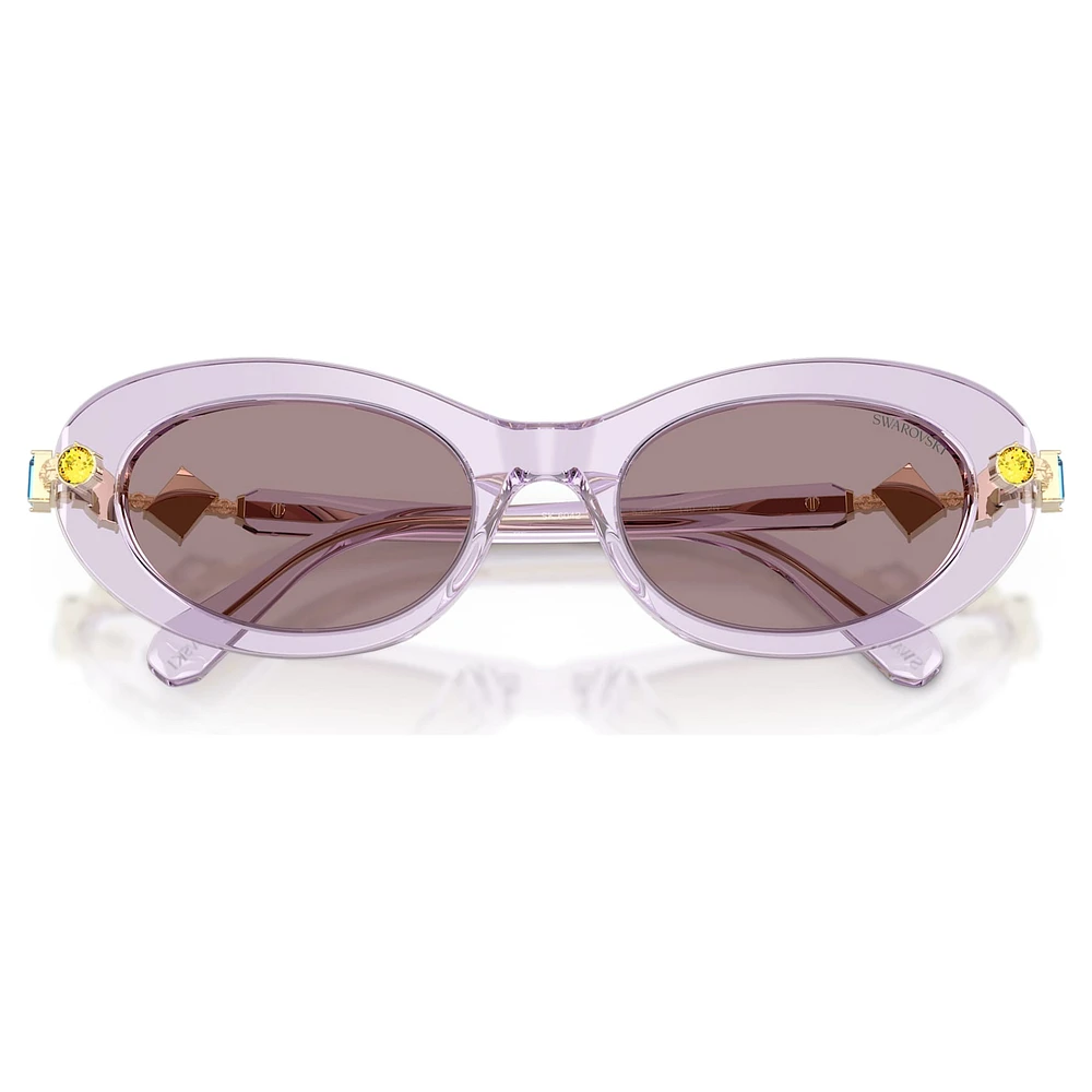 Sunglasses, Oval shape, Pink by SWAROVSKI
