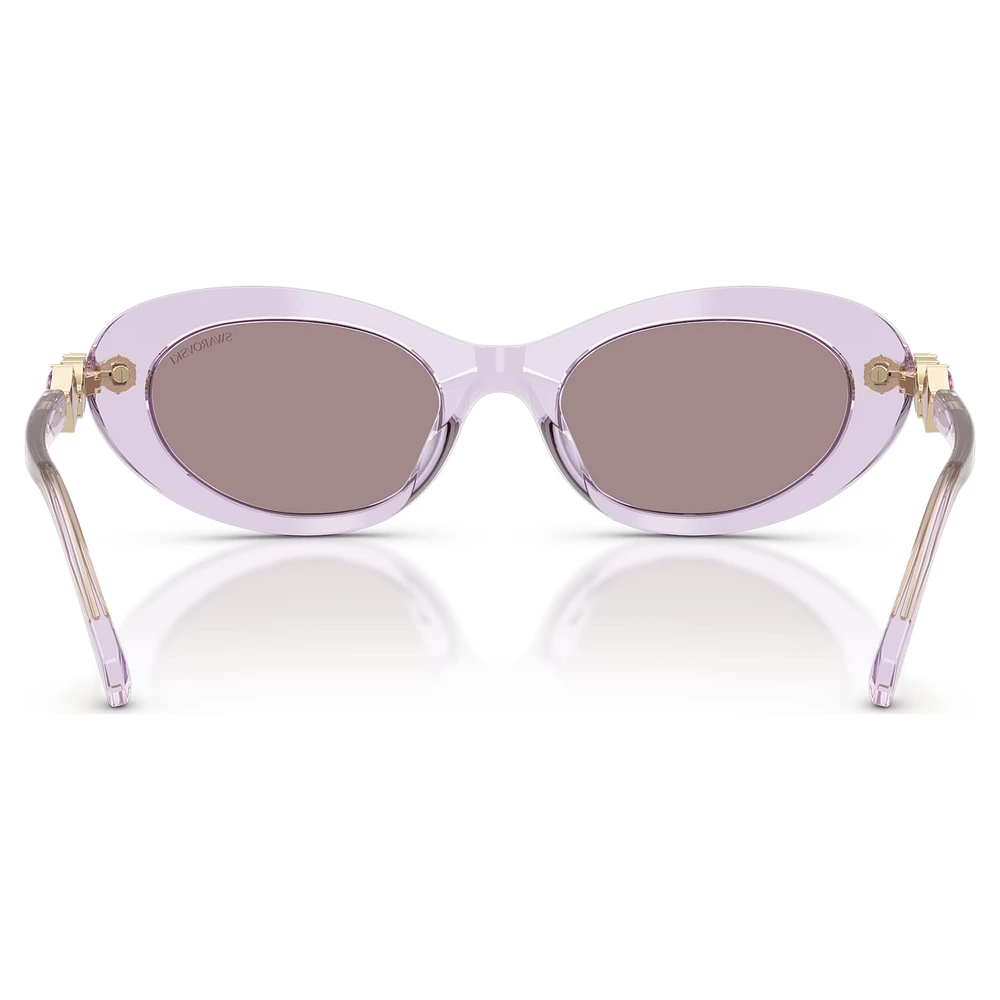 Sunglasses, Oval shape, Pink by SWAROVSKI