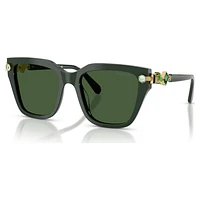 Sunglasses, Square shape, Green by SWAROVSKI