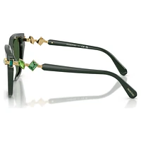 Sunglasses, Square shape, Green by SWAROVSKI