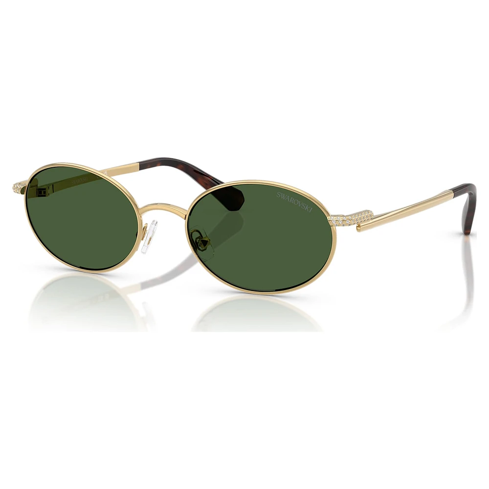 Sunglasses, Oval shape, Green by SWAROVSKI