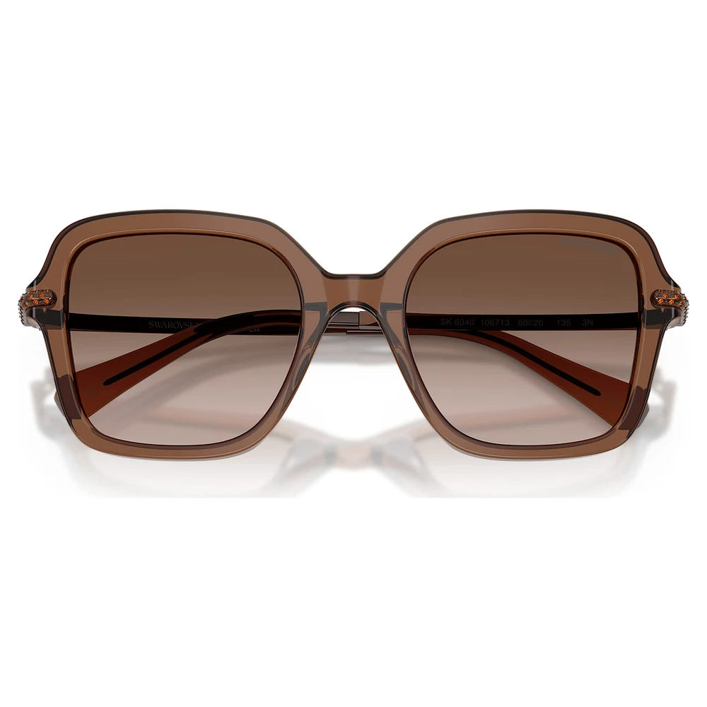 Sunglasses, Square shape, Brown by SWAROVSKI