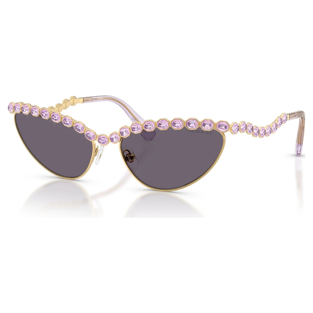 Sunglasses, Cat-Eye shape, Purple by SWAROVSKI