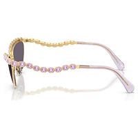 Sunglasses, Cat-Eye shape, Purple by SWAROVSKI