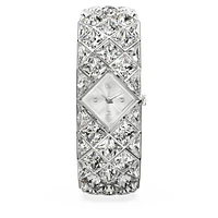 Curiosa Bangle watch, Crystal bracelet, Silver Tone, Stainless steel by SWAROVSKI