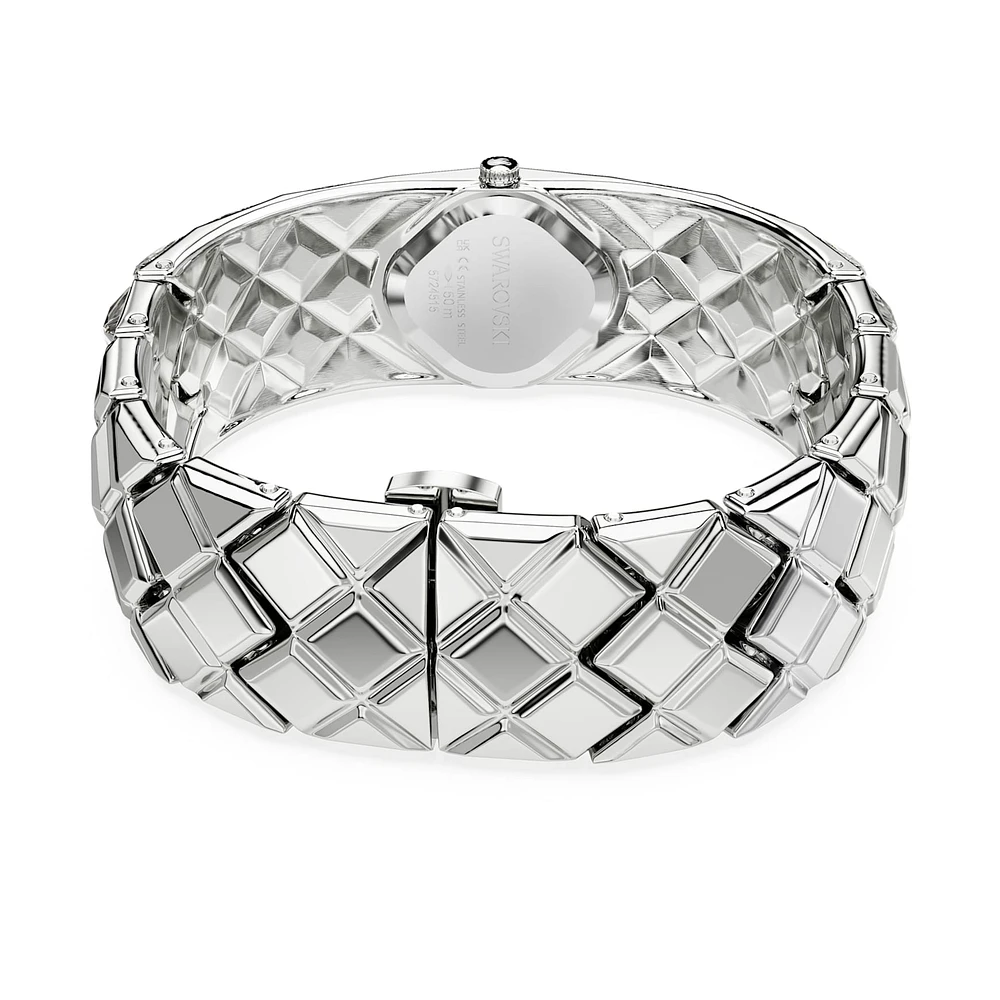 Curiosa Bangle watch, Crystal bracelet, Silver Tone, Stainless steel by SWAROVSKI