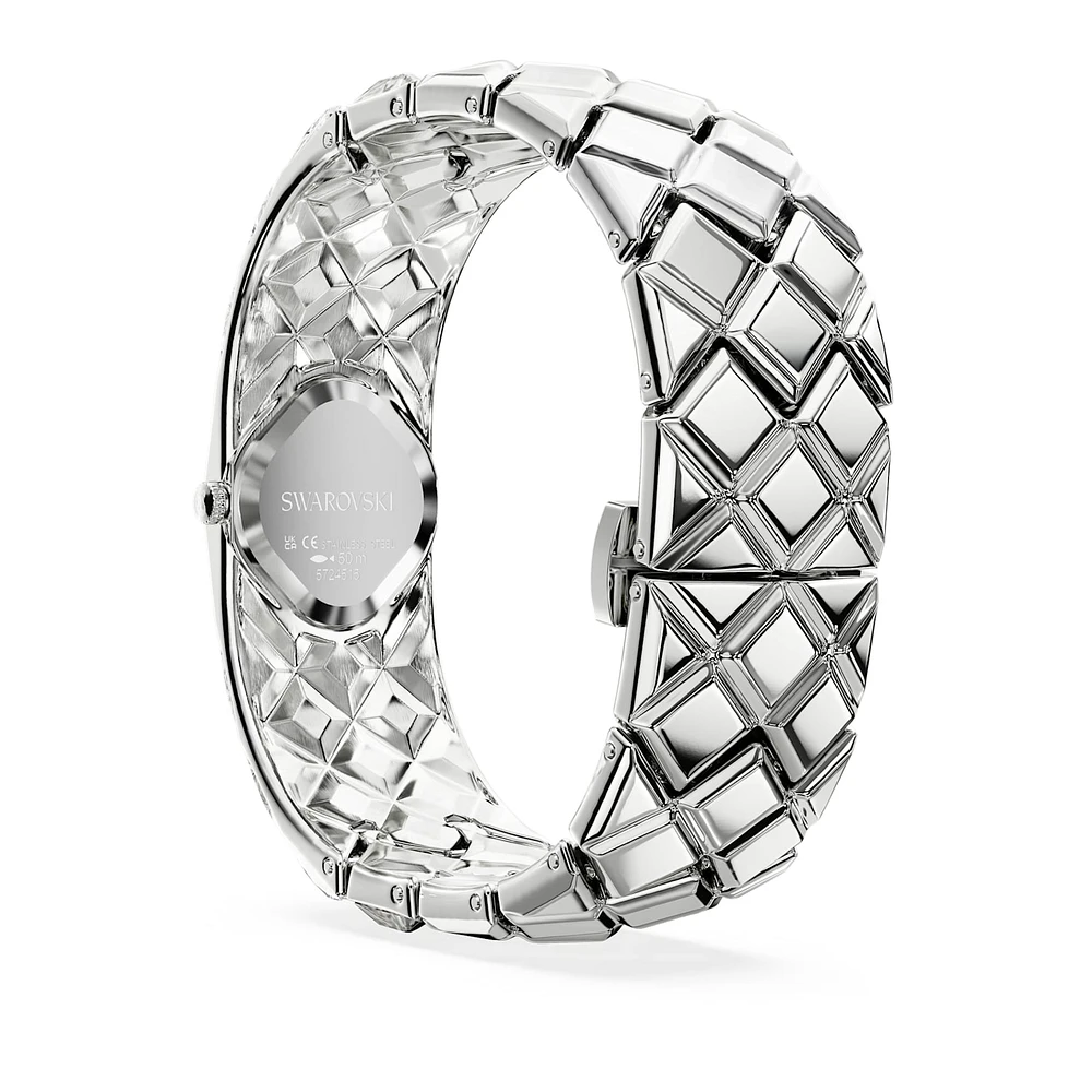 Curiosa Bangle watch, Crystal bracelet, Silver Tone, Stainless steel by SWAROVSKI