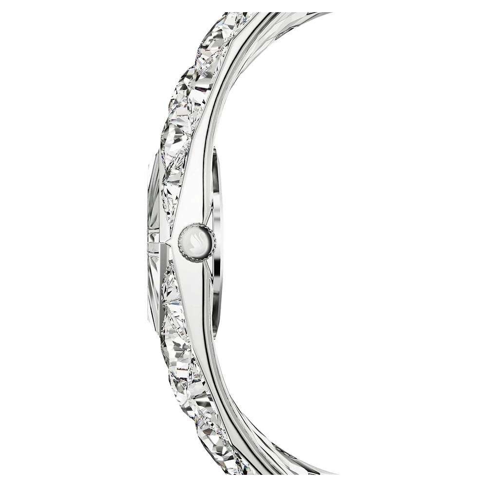 Curiosa Bangle watch, Crystal bracelet, Silver Tone, Stainless steel by SWAROVSKI