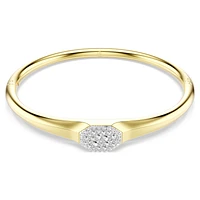 Dextera bangle, Round cut, White, Gold-tone plated by SWAROVSKI