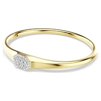 Dextera bangle, Round cut, White, Gold-tone plated by SWAROVSKI
