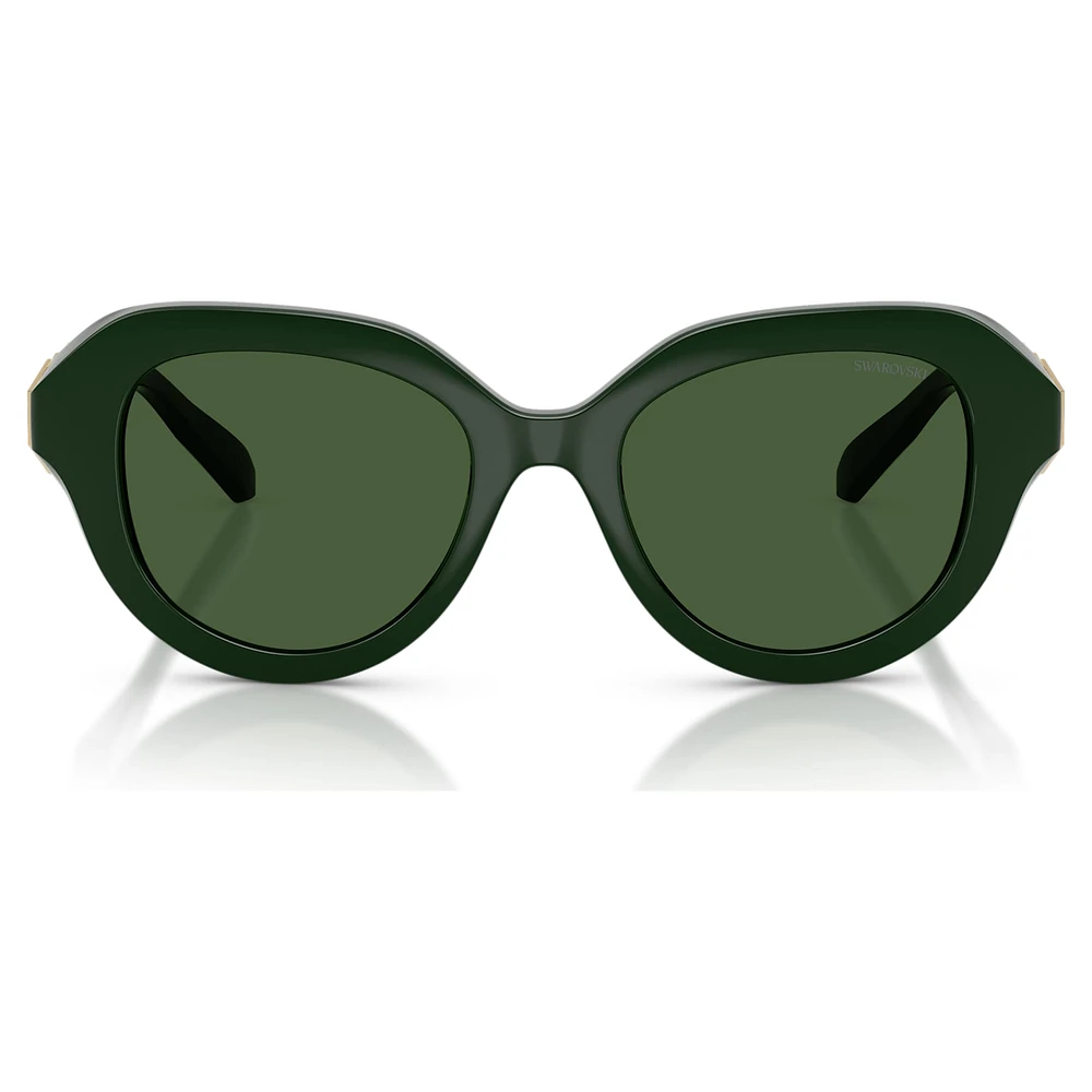 Sunglasses, Round shape, Green by SWAROVSKI
