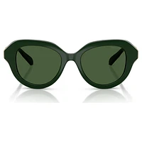 Sunglasses, Round shape, Green by SWAROVSKI