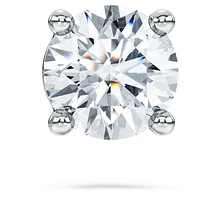 Eternity stud earring, Lab-grown diamonds 0.5 ct tw,  Single, Round shape, 14K white gold by SWAROVSKI