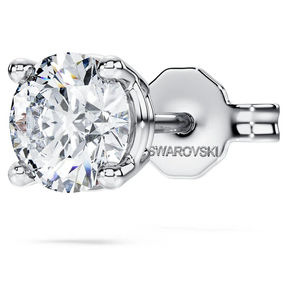 Eternity stud earring, Lab-grown diamonds 0.5 ct tw,  Single, Round shape, 14K white gold by SWAROVSKI