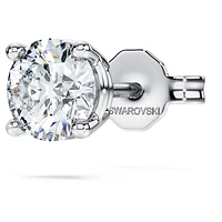Eternity stud earring, Lab-grown diamonds 0.5 ct tw,  Single, Round shape, 14K white gold by SWAROVSKI