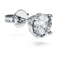 Eternity stud earring, Lab-grown diamonds 0.5 ct tw,  Single, Round shape, 14K white gold by SWAROVSKI