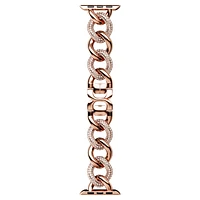 Chain strap, For Apple Watch® 40 mm & 41mm, Rose gold tone, Rose gold-tone finish by SWAROVSKI
