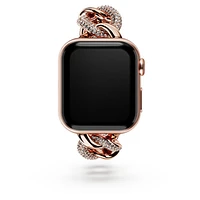 Chain strap, For Apple Watch® 40 mm & 41mm, Rose gold tone, Rose gold-tone finish by SWAROVSKI
